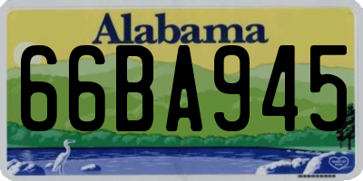 AL license plate 66BA945