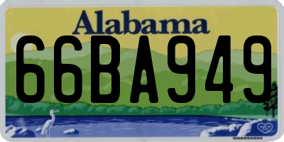 AL license plate 66BA949