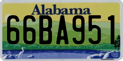 AL license plate 66BA951