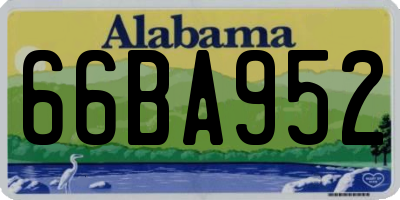 AL license plate 66BA952