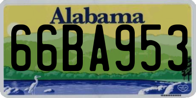 AL license plate 66BA953
