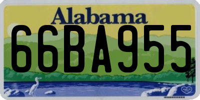 AL license plate 66BA955