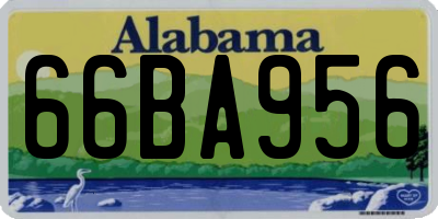 AL license plate 66BA956