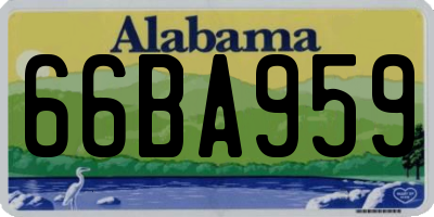 AL license plate 66BA959