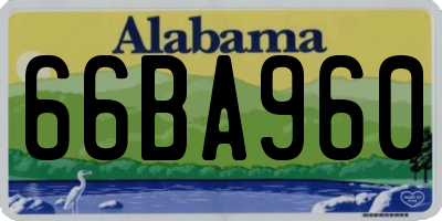 AL license plate 66BA960