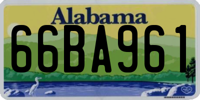AL license plate 66BA961