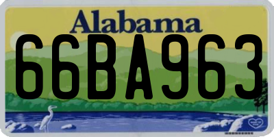 AL license plate 66BA963