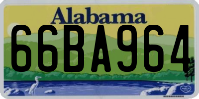 AL license plate 66BA964