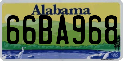 AL license plate 66BA968