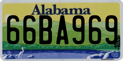 AL license plate 66BA969