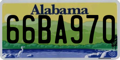 AL license plate 66BA970