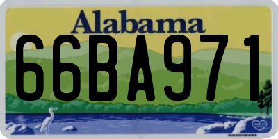 AL license plate 66BA971