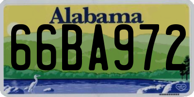 AL license plate 66BA972