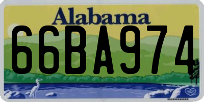 AL license plate 66BA974