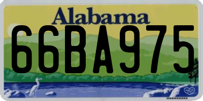 AL license plate 66BA975