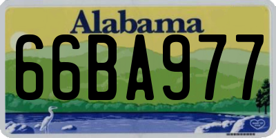 AL license plate 66BA977
