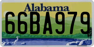 AL license plate 66BA979