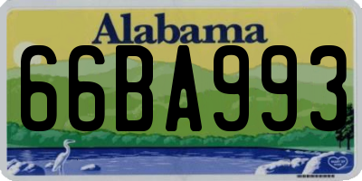 AL license plate 66BA993