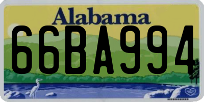 AL license plate 66BA994