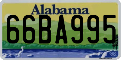 AL license plate 66BA995