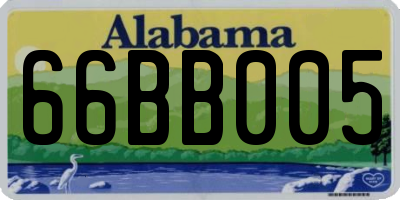 AL license plate 66BB005