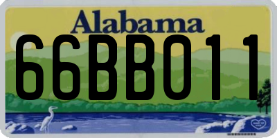 AL license plate 66BB011