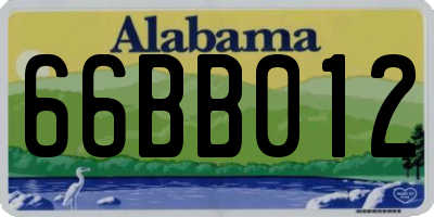 AL license plate 66BB012