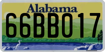 AL license plate 66BB017