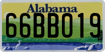 AL license plate 66BB019