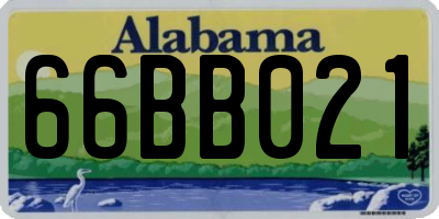 AL license plate 66BB021