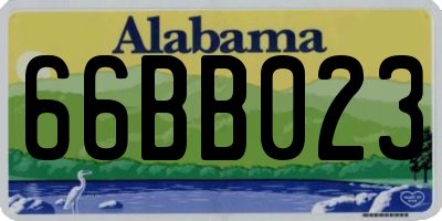 AL license plate 66BB023