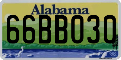 AL license plate 66BB030