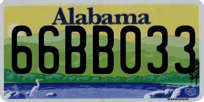 AL license plate 66BB033