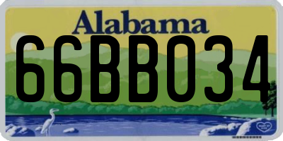 AL license plate 66BB034