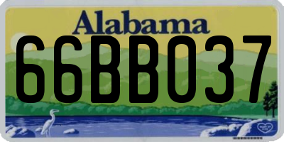 AL license plate 66BB037