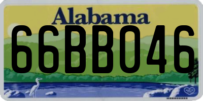 AL license plate 66BB046