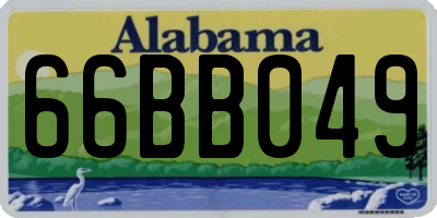 AL license plate 66BB049