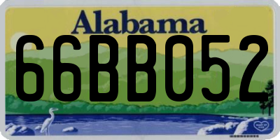 AL license plate 66BB052