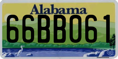 AL license plate 66BB061