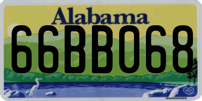AL license plate 66BB068