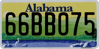 AL license plate 66BB075