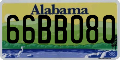 AL license plate 66BB080