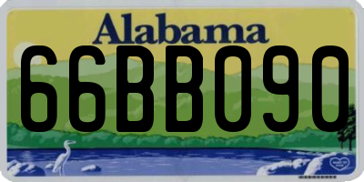 AL license plate 66BB090