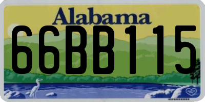 AL license plate 66BB115