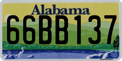 AL license plate 66BB137