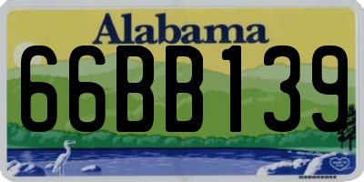 AL license plate 66BB139