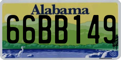 AL license plate 66BB149