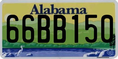 AL license plate 66BB150