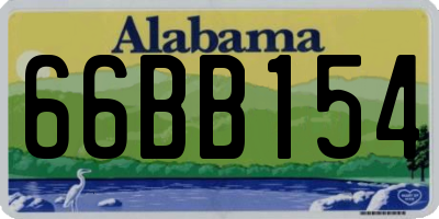 AL license plate 66BB154