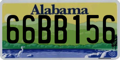 AL license plate 66BB156